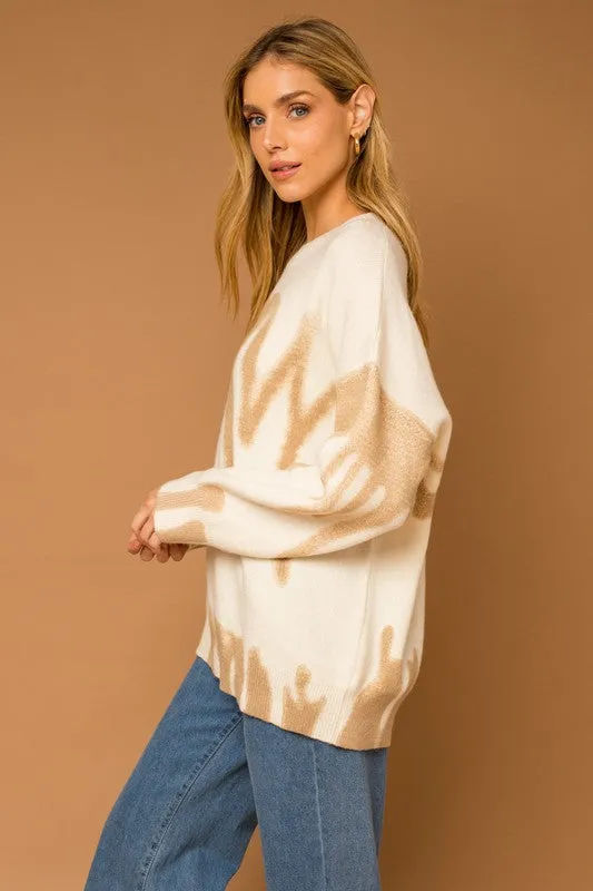 Spray Print Sweater
