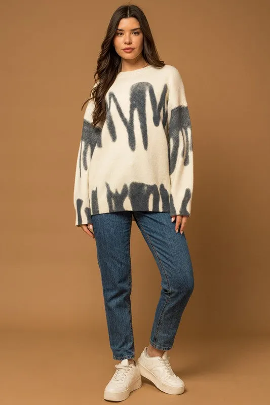 Spray Print Sweater