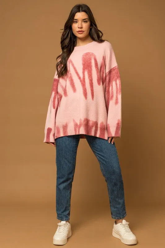 Spray Print Sweater