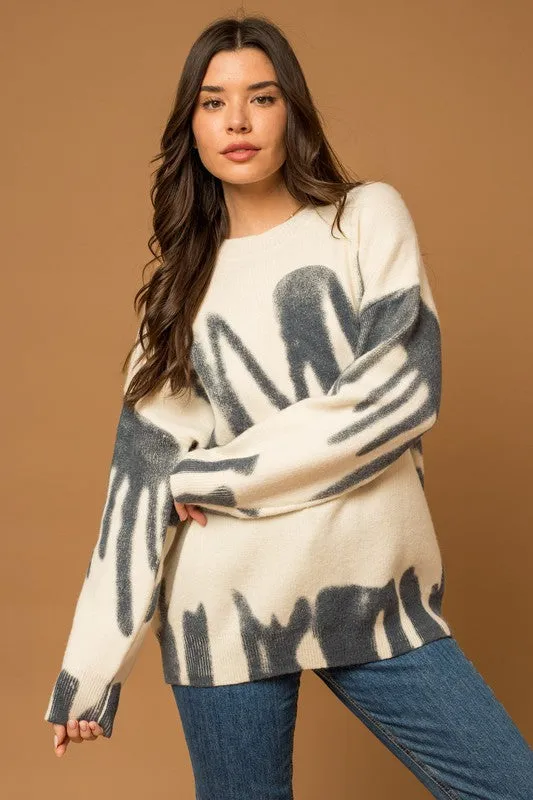 Spray Print Sweater