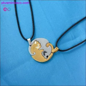 The Purrfect Pendant Necklace , Couple heart necklace Cute