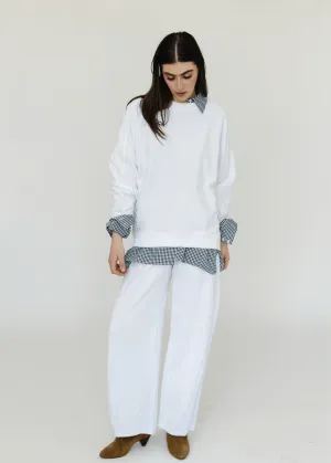 Tibi Light Weight Sweatshirting Crewneck Sweatshirt