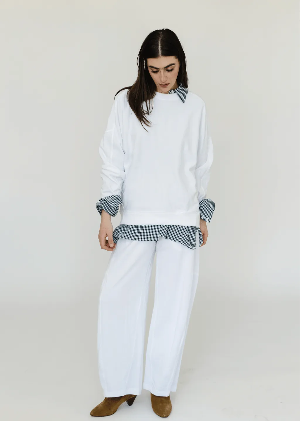 Tibi Light Weight Sweatshirting Crewneck Sweatshirt