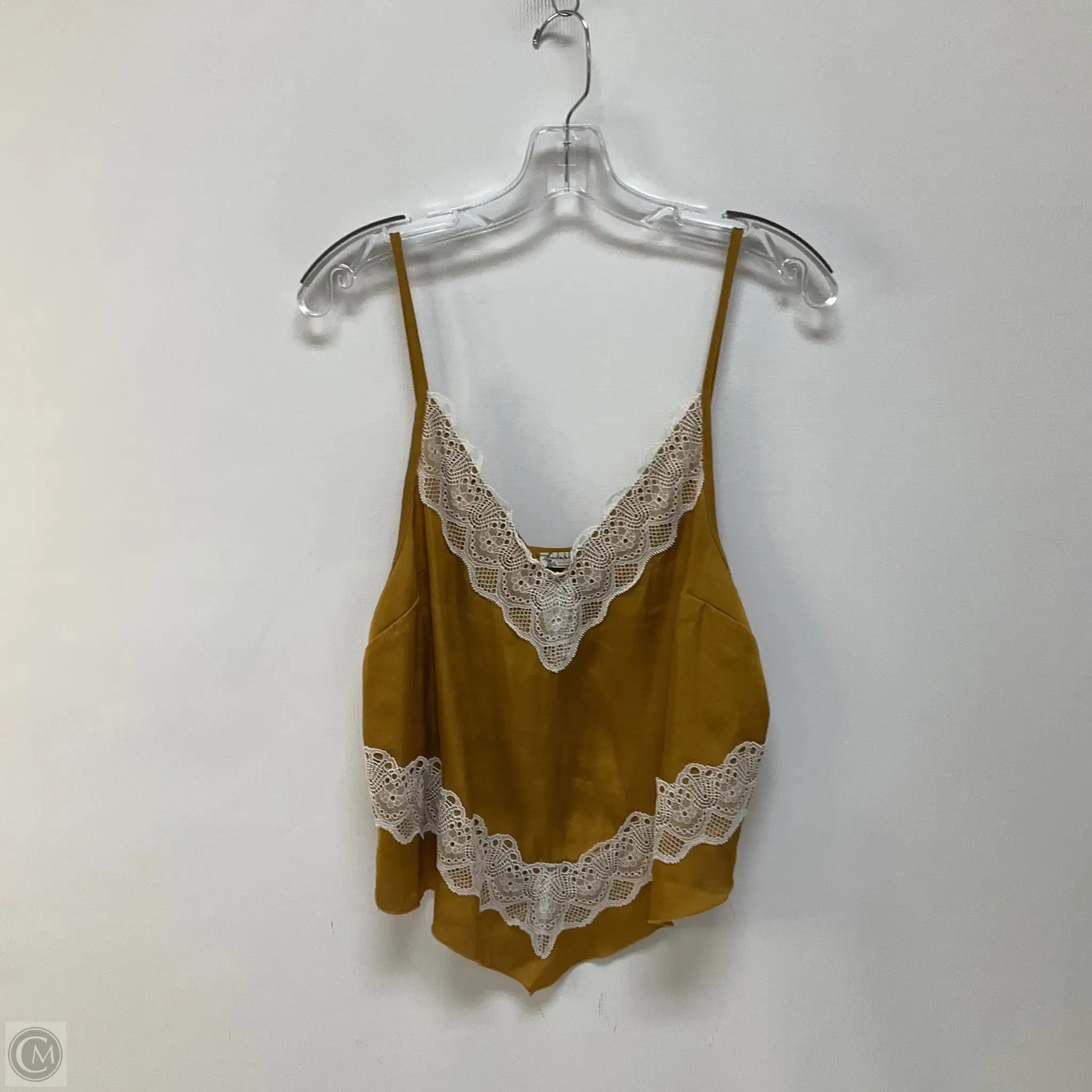 Top Sleeveless By Free People In Yellow, Size: M