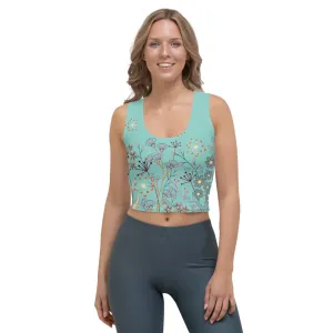 Turquoise Floral - Crop Top