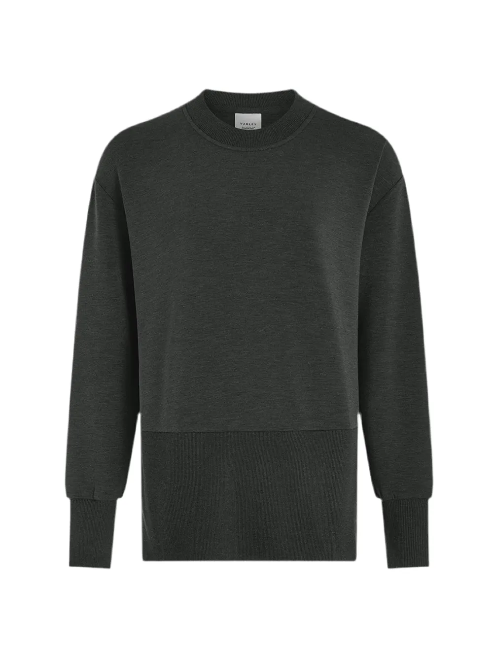 Varley Lowry Sweat in Olive Marl