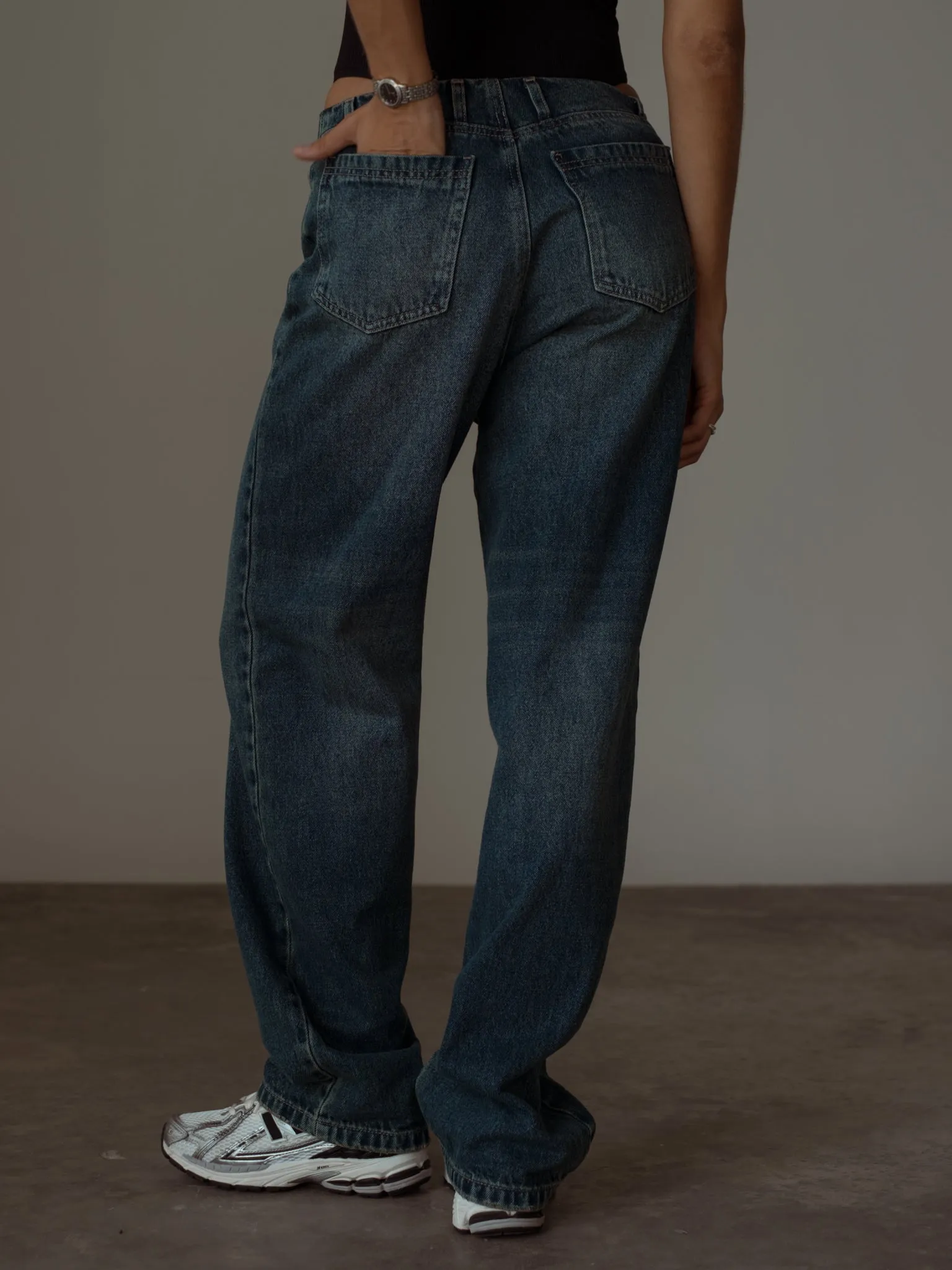 WAISTLESS  JEAN  - 20S DIRTY BLUE