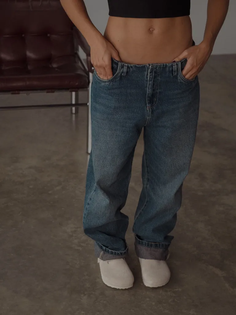 WAISTLESS  JEAN  - 20S DIRTY BLUE