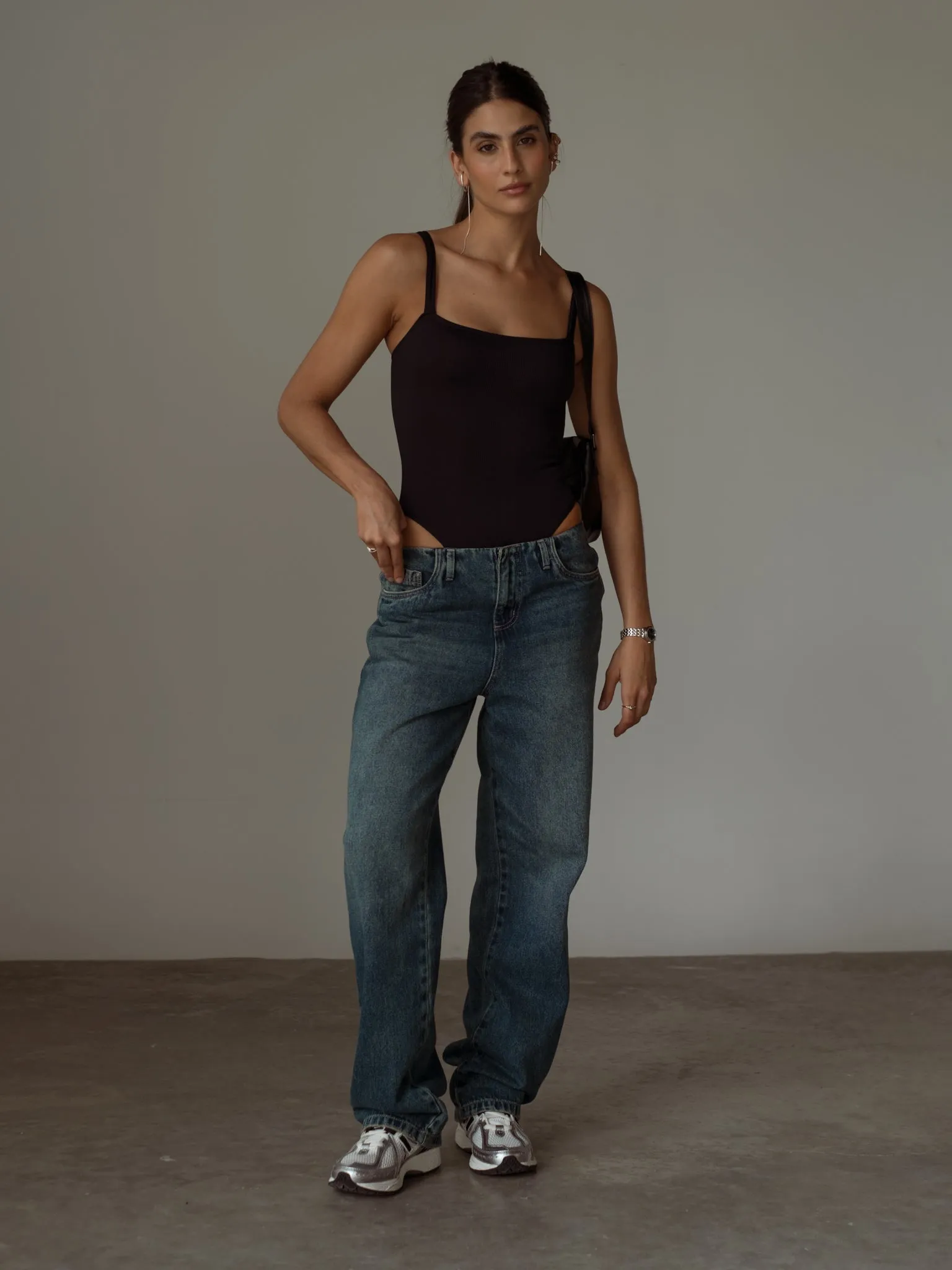 WAISTLESS  JEAN  - 20S DIRTY BLUE