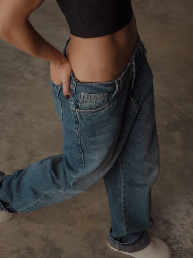 WAISTLESS  JEAN  - 20S DIRTY BLUE