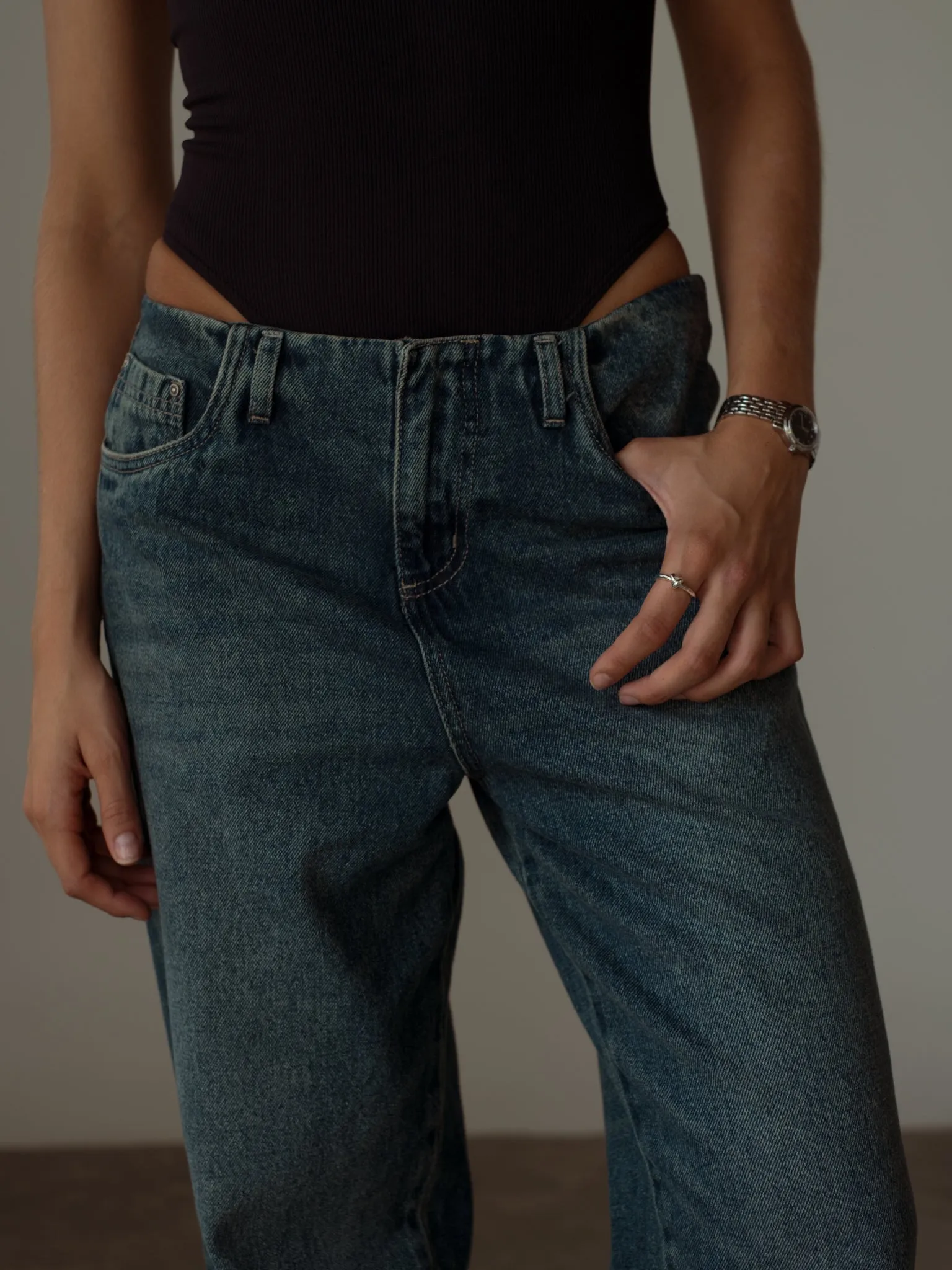 WAISTLESS  JEAN  - 20S DIRTY BLUE