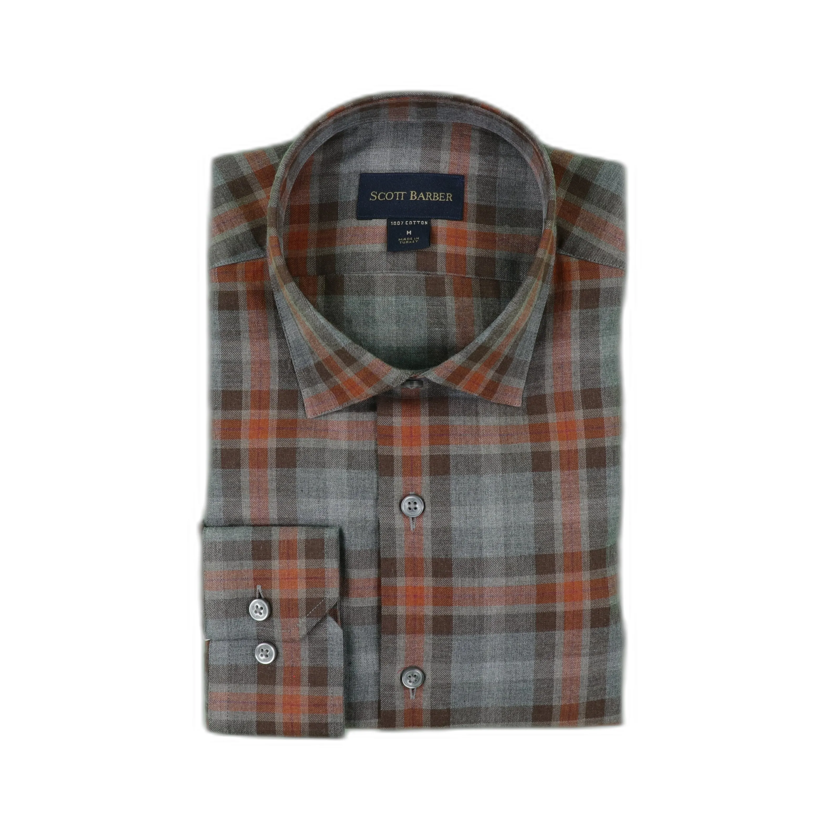 Washed Melange Country Plaid Sport Shirt