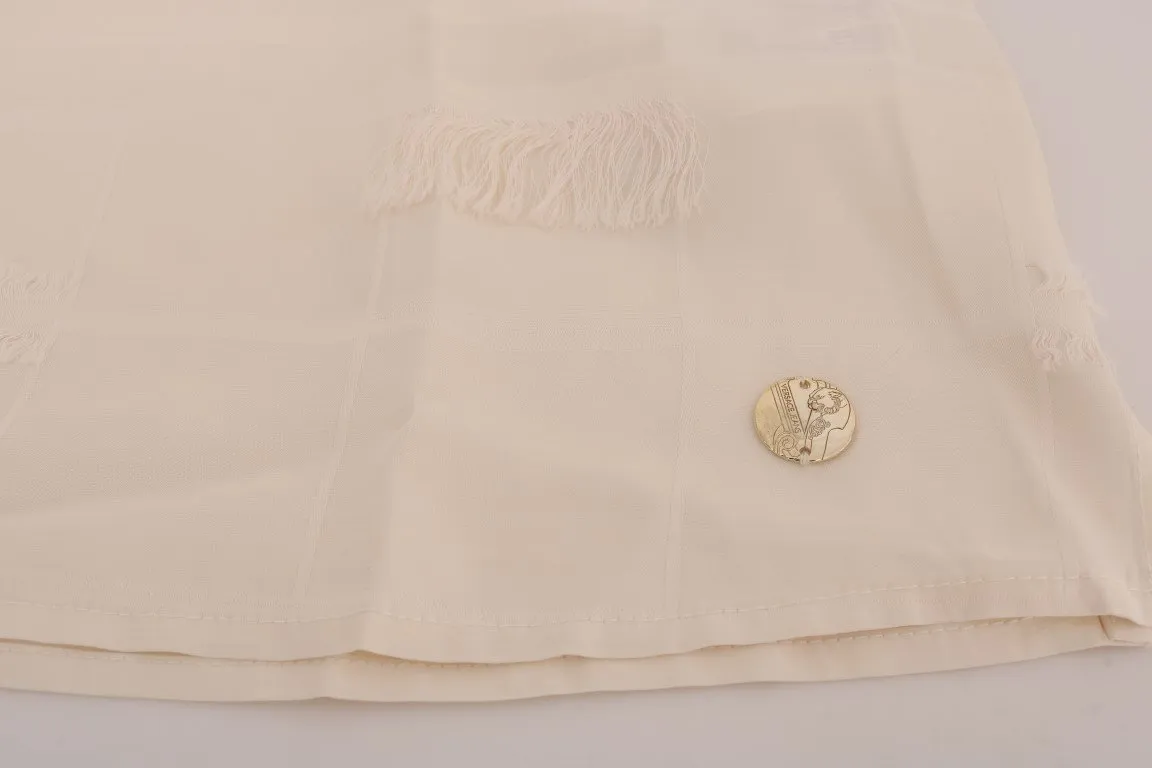 White Fringes Blouse Tank Top