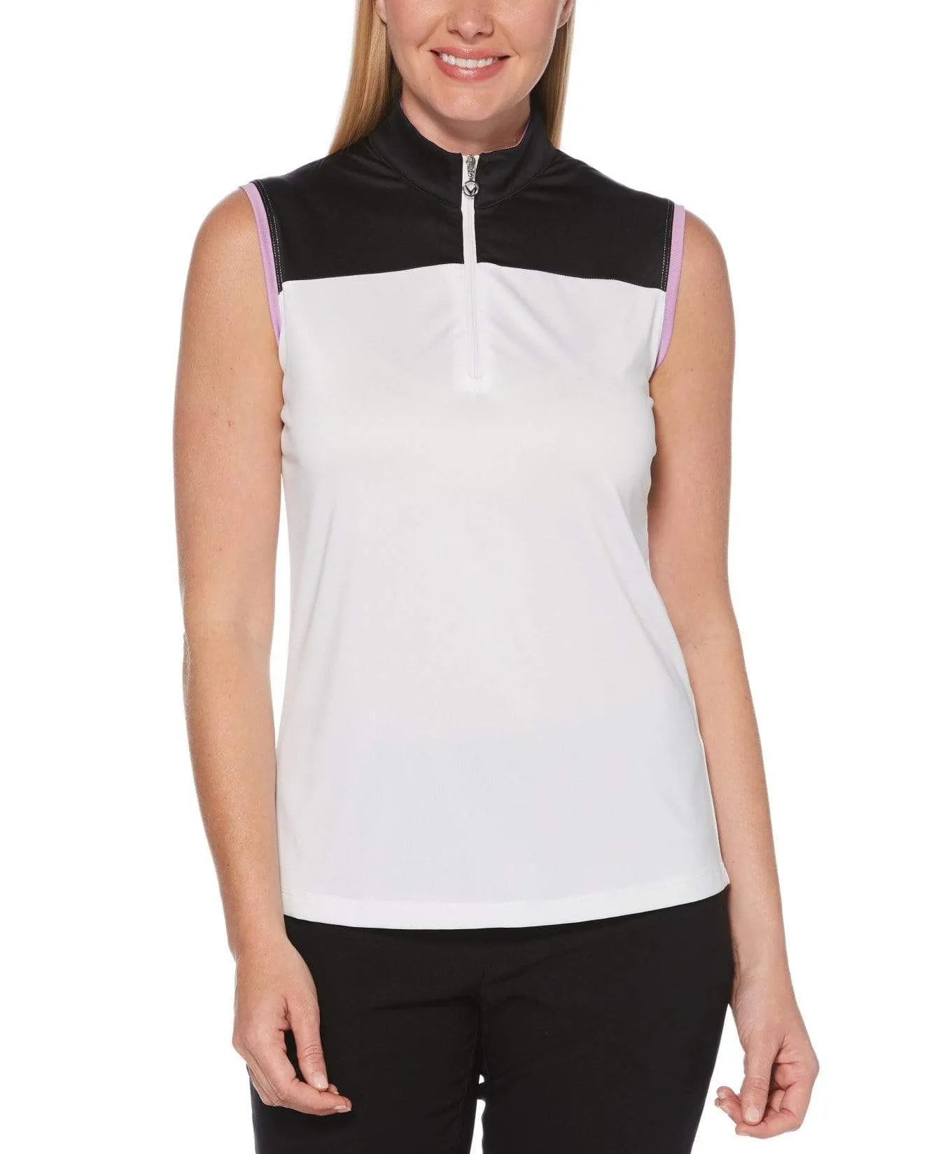 Womens Color Block Polo