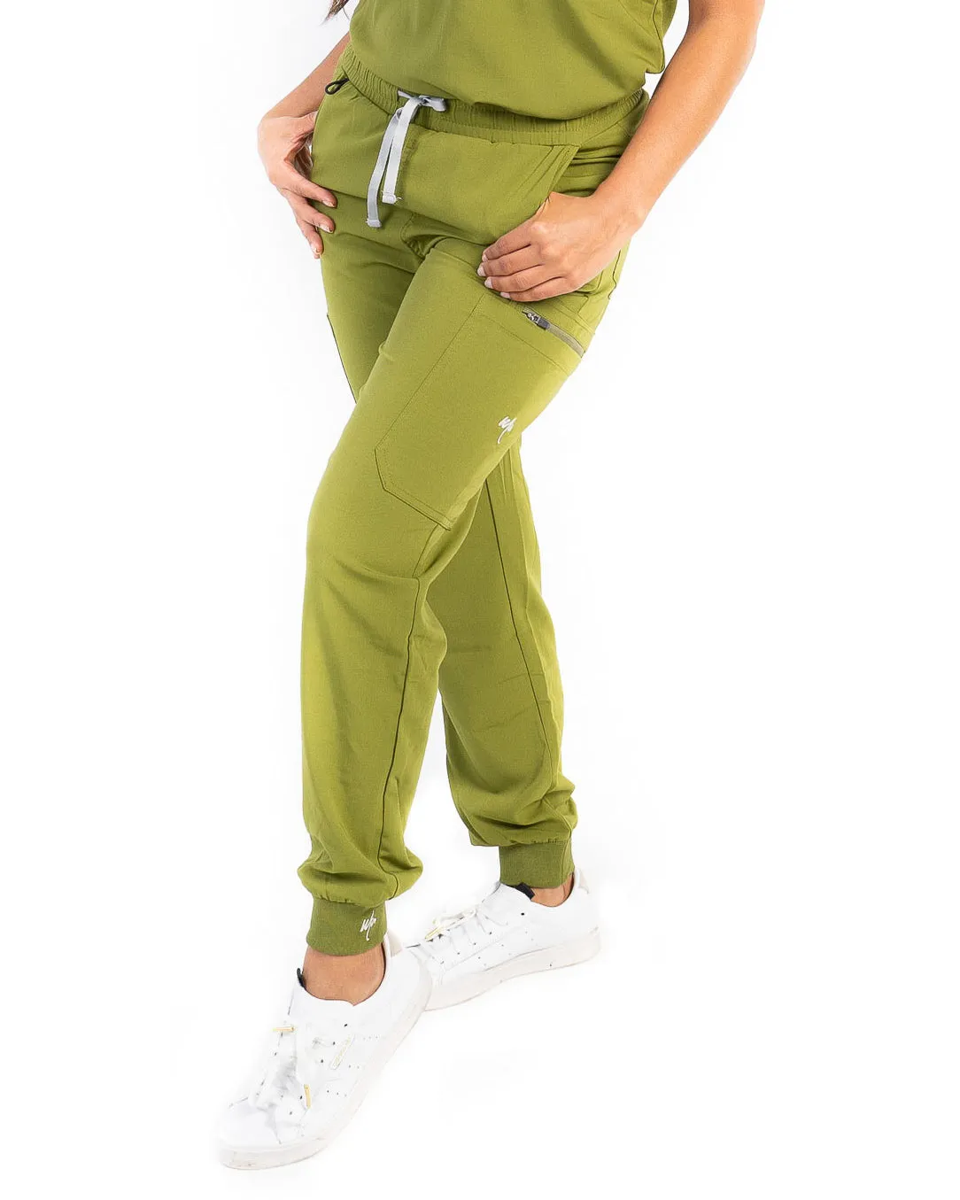 Women's Olive Jogger Scrub Pants