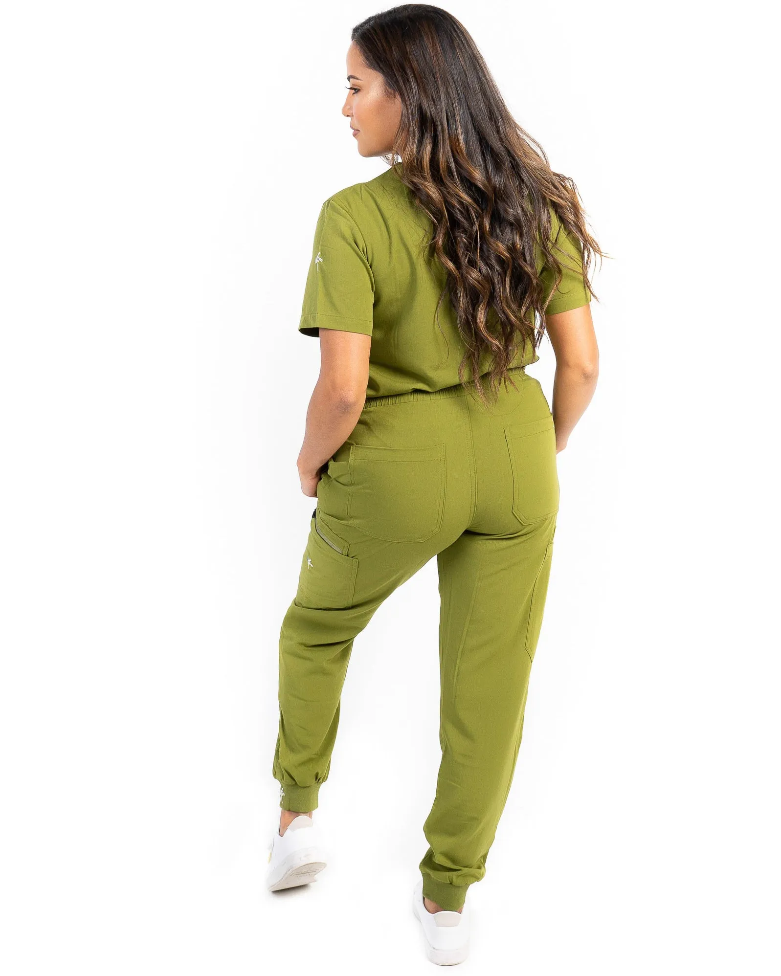 Women's Olive Jogger Scrub Pants